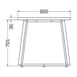 Set od 2 kom dizajnerskih stolnih nogu SOHO / Crna mat
