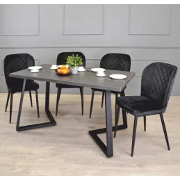 Set od 2 kom dizajnerskih stolnih nogu SOHO / Crna mat