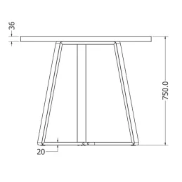Stolna konstrukcija SAXO / Crna mat
