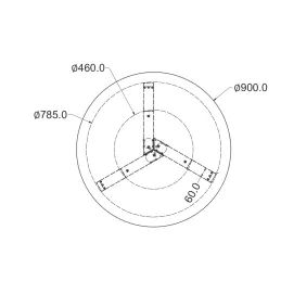 Stolna konstrukcija SAXO / Crna mat