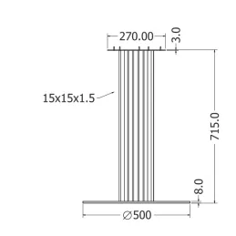 Stolna konstrukcija CESAR / Crna mat
