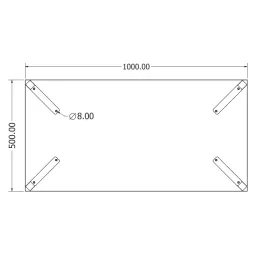 Set od 4 kom dizajnerskih nogu za konferencijski stol OSAKA COFFEE / Crna mat