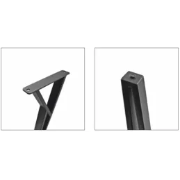 Set od 4 kom dizajnerskih nogu za konferencijski stol OSAKA COFFEE / Crna mat