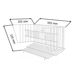 Preklopni sustav za obuću, dvoredni / Antracit