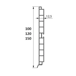 Plastična kuhinjska podnožna letva PLASLINE / Crna mat