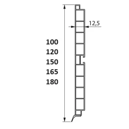 Plastični kuhinjski postolje PLASLINE / Brušeni aluminij