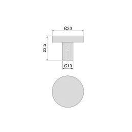 Ručka knopka UP / Crna mat