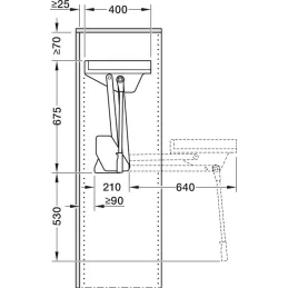Izvlačna vješalica CONERO TOP Kessebohmer s policom / Crna