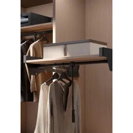 Izvlačna vješalica CONERO TOP Kessebohmer s policom / Crna