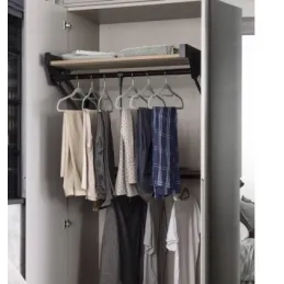 Izvlačna vješalica CONERO TOP Kessebohmer s policom / Crna