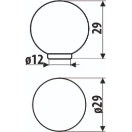 Ručka knopka PIX / Bijela mat