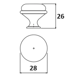 Ručka knopka LUNAS / Stara mjedi - uzorak ornamenata