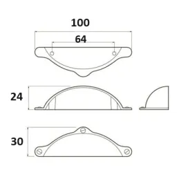 Ručka MELANIE / Sjajni krom