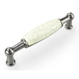 Ručka LUNAS DUO / Starosrebrna - Napuknuti porculan