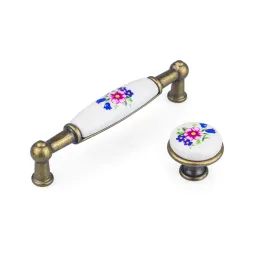 Ručka LUNAS DUO / Starinska mjedenina - cvjetni motiv