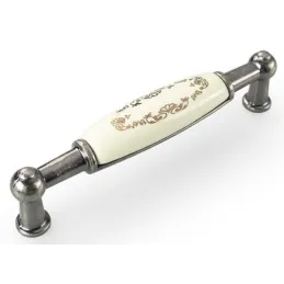 Ručka LUNAS DUO / Starosrebrna - motiv ornamenti