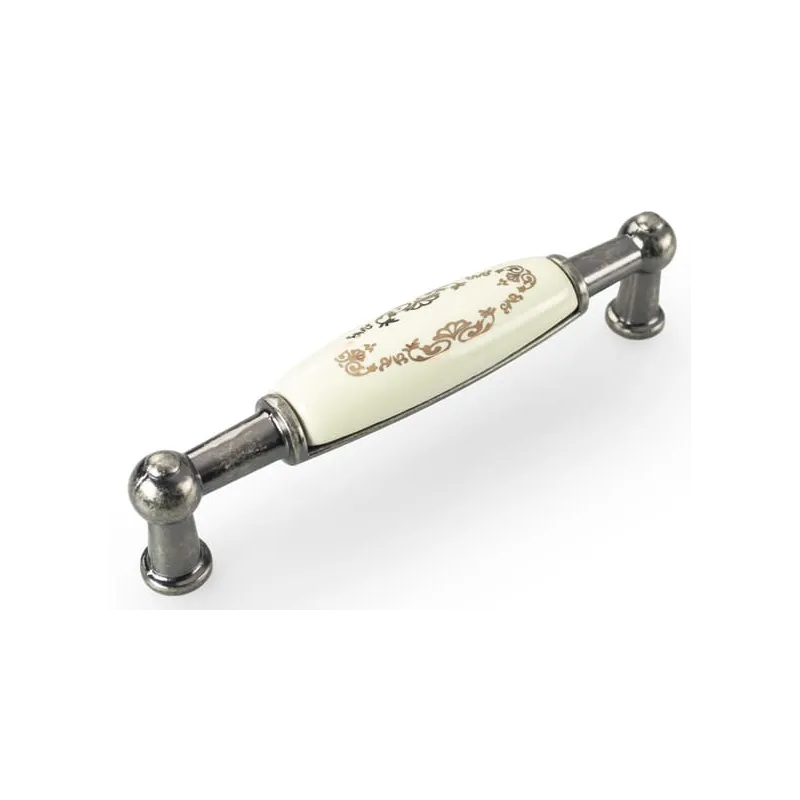 Ručka LUNAS DUO / Starosrebrna - motiv ornamenti