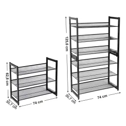 Stalak za cipele METALO 74 / Crna mat