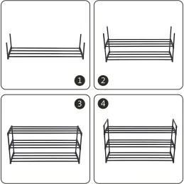 Stalak za cipele EKKO LINE / Crna mat
