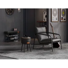 Ormarić za cipele s taburetom EMPORIO / Pastelno zelena