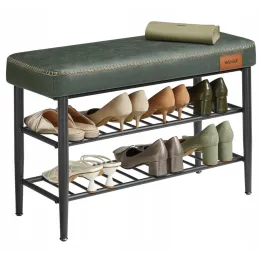 Ormarić za cipele s taburetom EMPORIO / Pastelno zelena