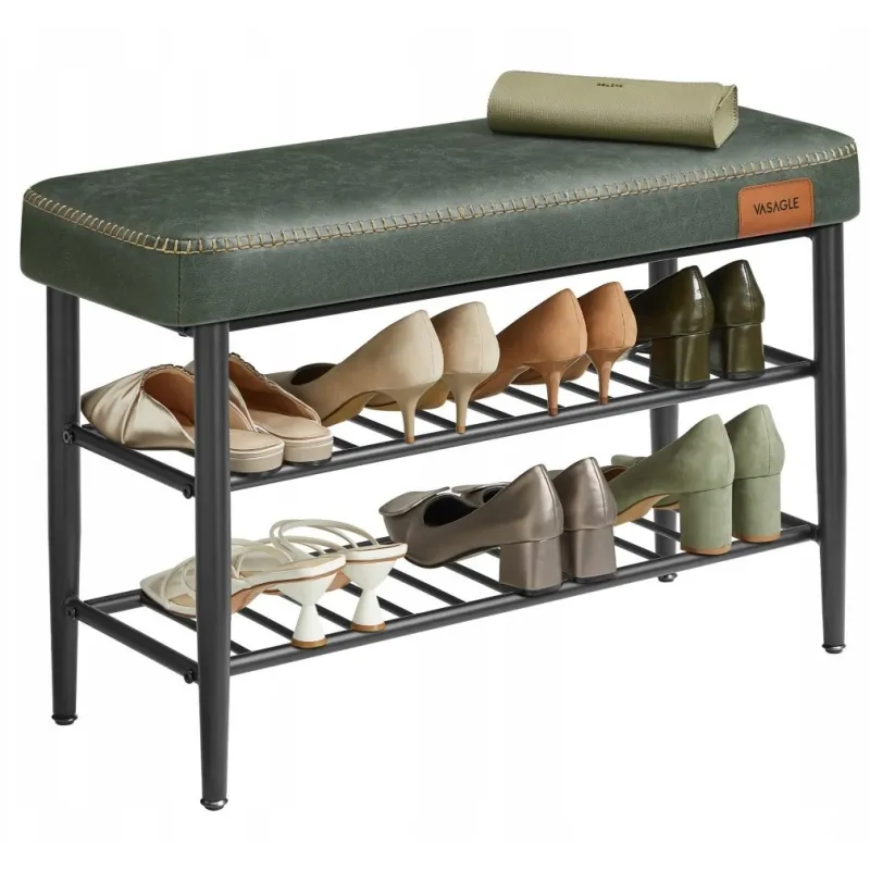 Ormarić za cipele s taburetom EMPORIO / Pastelno zelena