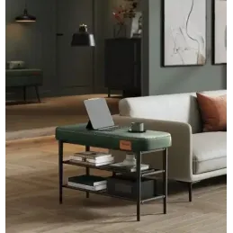 Ormarić za cipele s taburetom EMPORIO / Pastelno zelena