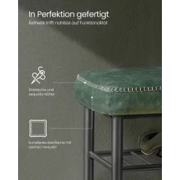 Ormarić za cipele s taburetom EMPORIO / Pastelno zelena