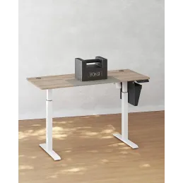 Električni podesivi stol GARDO 1400 x 600 / Bijela - Hrast sonoma