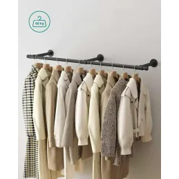 Vješalica za odjeću REGALO 1700 mm / Crna mat