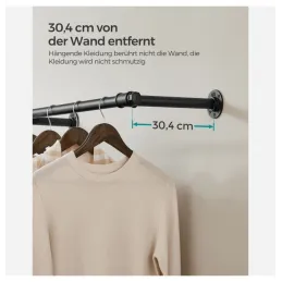 Vješalica za odjeću REGALO 1700 mm / Crna mat