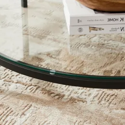 Konferencijski stolić REGALO MARBLE / Crna mat