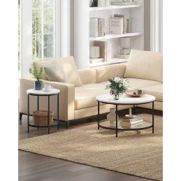 Konferencijski stolić REGALO MARBLE / Crna mat