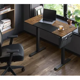 Električni stol podesive visine GARDO 1200 x 600 / Crna