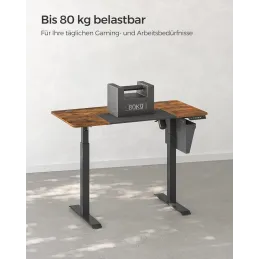 Električni stol podesive visine GARDO 1200 x 600 / Crna