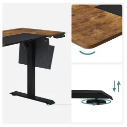 Električni podesivi stol GARDO 1400 x 600 / Crni