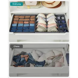 8-dijelni set kutija za odlaganje za ormar ALAMO / Siva