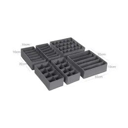 8-dijelni set kutija za odlaganje za ormar ALAMO / Siva