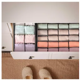 8-dijelni set kutija za odlaganje za ormar ALAMO / Siva