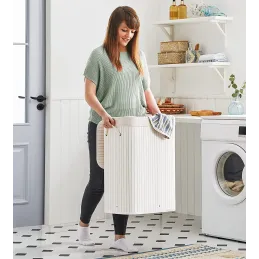 Košara za rublje GLAMUR 72L / Bijela