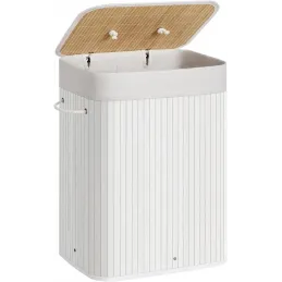 Košara za rublje GLAMUR 72L / Bijela