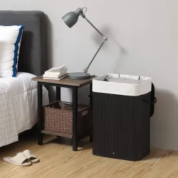 Košara za rublje GLAMUR 72L / Crna