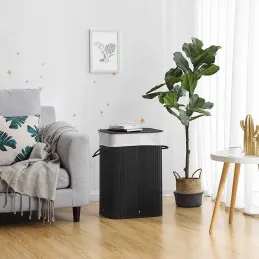 Košara za rublje GLAMUR 72L / Crna