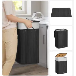 Košara za rublje GLAMUR 72L / Crna