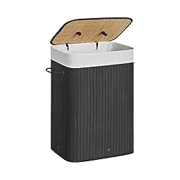 Košara za rublje GLAMUR 72L / Crna