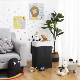 Košara za rublje GLAMUR 72L / Crna