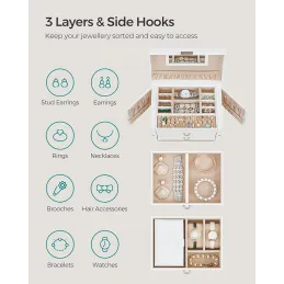 Dizajnerska kutija za nakit SIGMA Mini / Bijela