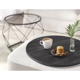 Set 2 komada konferencijskih stolića ORION / Crna mat - crno drvo