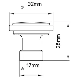 Ručka knopka TINA / Sjajni nikal