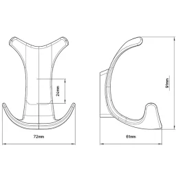 Vješalica LUONGO XL / Brušeni mesing